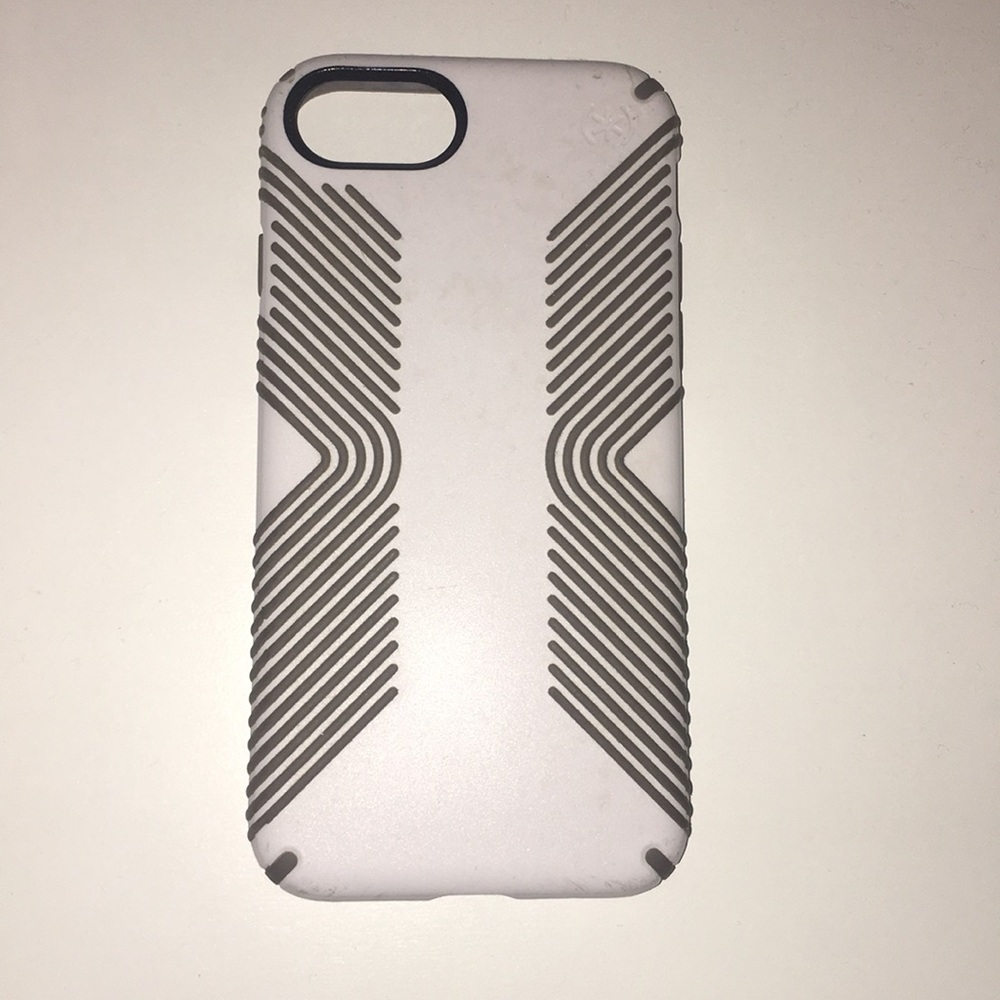 IPHONE 6 6s 7 7s white and grey SPECK PHONE CASE!